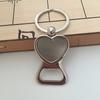 Stainless Steel Heart Keychain Bottle Opener 1pc, Portable No Electric Beer Opener, Perfect Party Gift for Friends