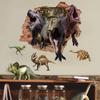 2Pcs Cartoon Broken Wall Dinosaur Living Room Bedroom Home Background Wall Decoration Stickers Self-adhesive Room Decorations