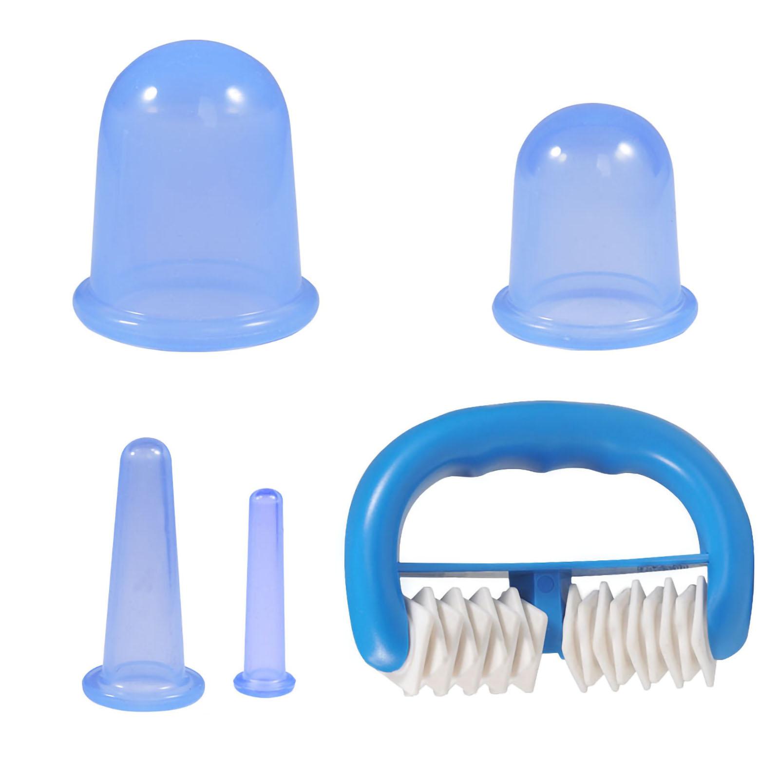 

Силиконовые антицеллюлитные чашки, вакуумные массажные чашки с массажным роликом, присоской, баночным массажем