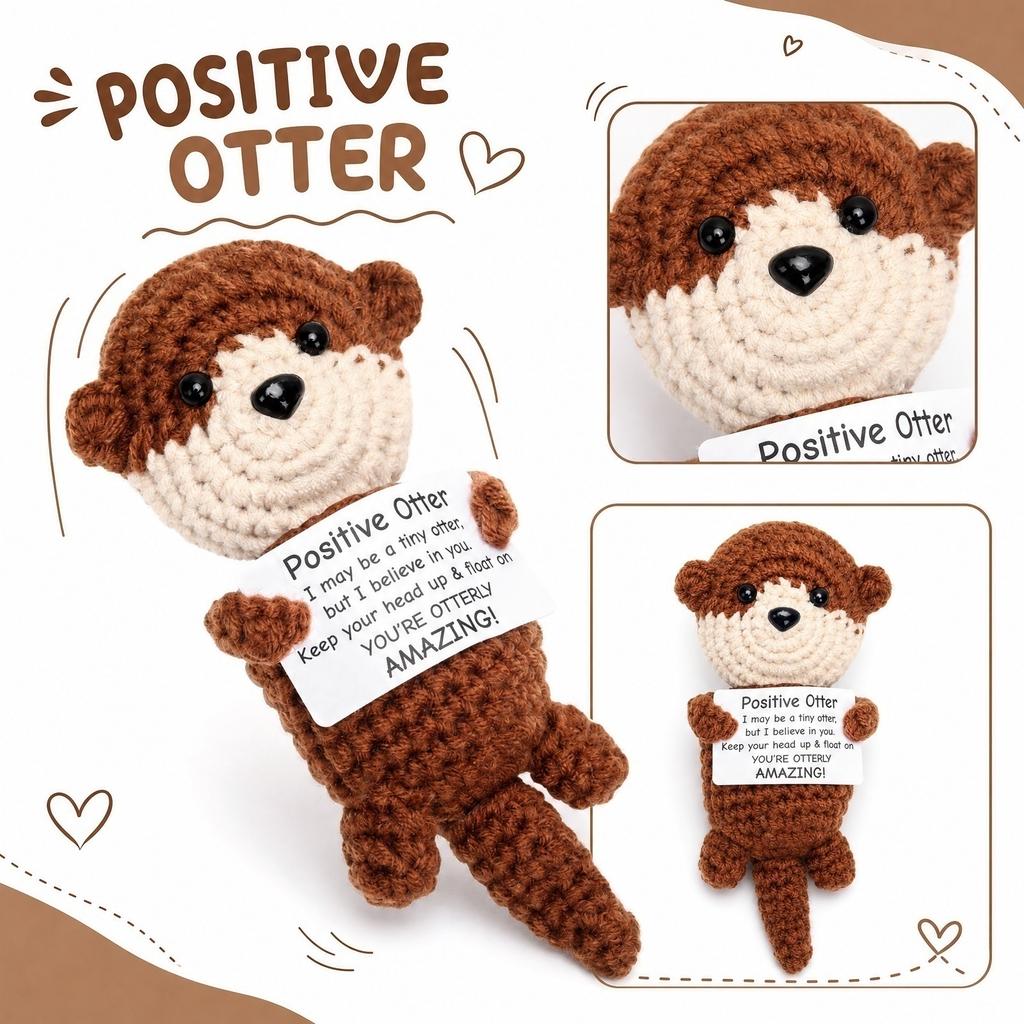 Hand Knitted Plush Toy, Crochet Stuffed Animal Doll for Kids, Soft Baby Shower Gift Cute Decor