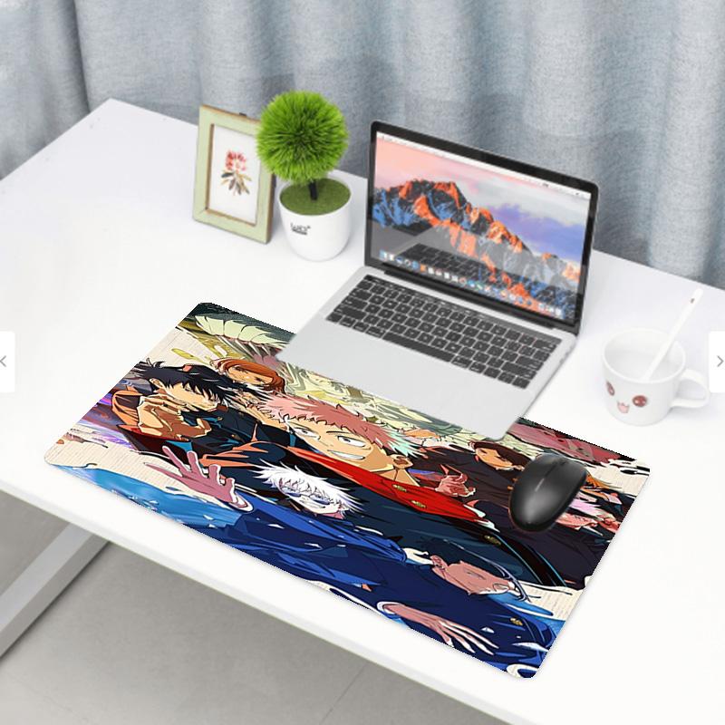 Jujutsu Kaisen Print Mouse Pad, Anti‑Slip Desktop keyboard Mat, for PC Laptop Gaming Working Daily Use, Cool Festival Surprise Gift