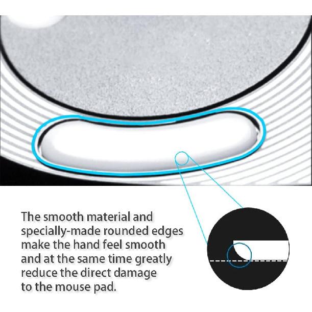 2 Sets Black Rounded Curved Edges Mouse Feet Pads Skates Compatible for Razer Basilisk V3 Pro Wireless Gaming Mouse