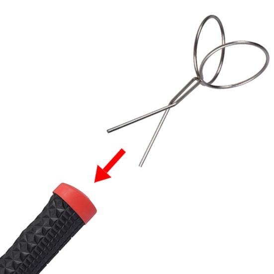 Iron Wire Park Golf Ball Retriever, Golf Ball Grabber Double Ring Clip, Putter Grip Metal Wire Golf Ball Picker Upper Tool, Golf
