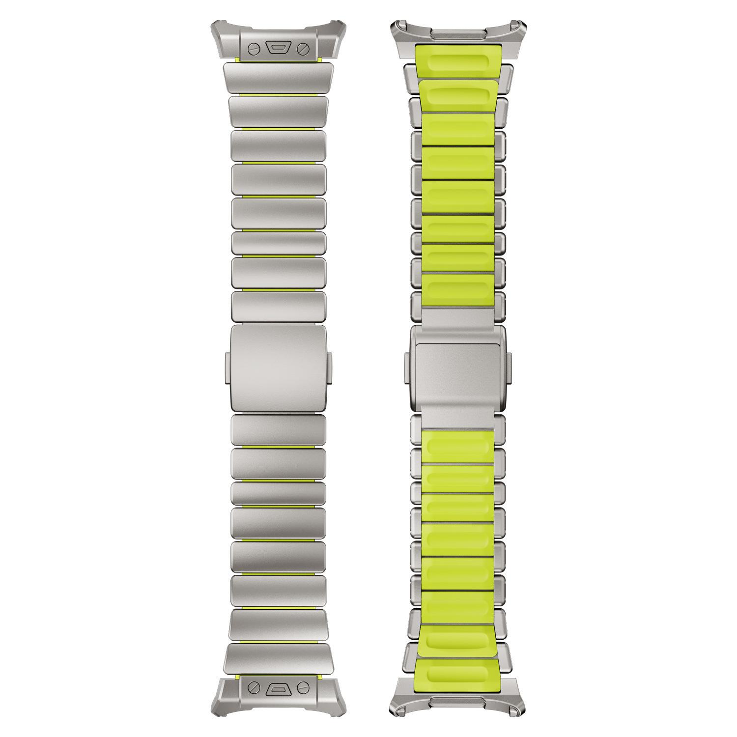 

Розкішний титановий ремінець для Samsung Watch Ultra 2025 2024 Ширина 47 мм Металевий ремінець для Galaxy Watch 8 40 44 мм Класичний 46 мм Ремінець для годинника Galaxy Ultra 2025/2024 зелений/сірий