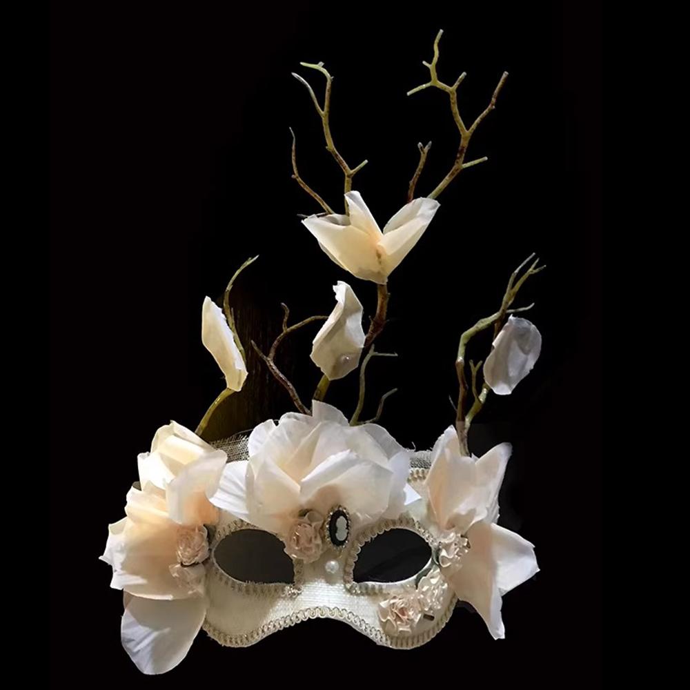 

Masquerade Mask for Women Venetian Masks Christmas Women Flower Half-face Masks Eye mask Cosplay Lace Flower Branch mask