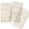 1/3 Sheets 3D Gold Letter Number Stickers Letters Stickers Self Adhesive Stickers For DIY Crafts Scrapbooking Decorative Decal