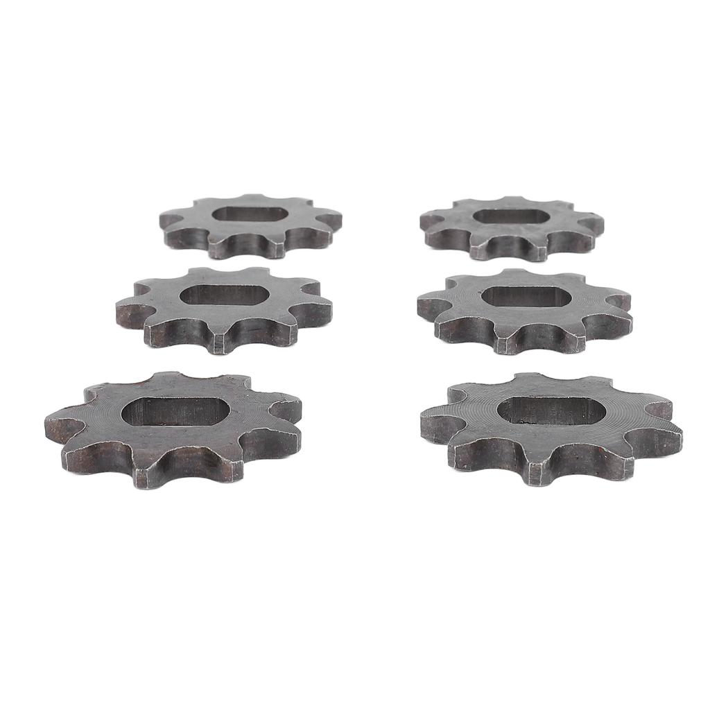 6PCS 420 9T Front Sprockets Steel 12x17mm Inner Diameter Motor Front Sprocket for 420 Chains