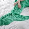 Mermaid Tail Blanket Knitted Scale Texture Elastic Thick Keep Warm Sleeping Bag