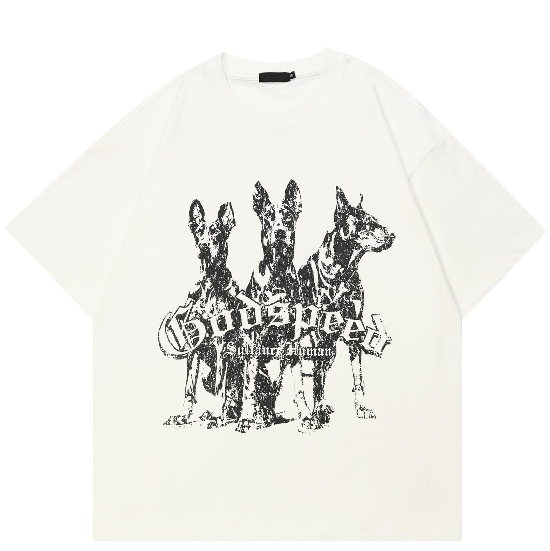 

Уличная одежда Футболка с графикой добермана Хлопковая футболка Унисекс Топы Футболки С короткими рукавами Футболка XXL белый