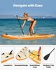 Inflatable Stand Up Paddle Board, 3.05m X 84cm X 15cm Wide Ultra-Light SUP Paddleboard, All Accessories Included, Pump, Paddle, Fin, Backpack, Ankle