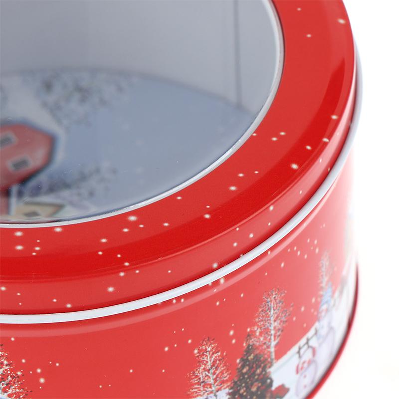 Christmas Tinplate Candy Box Santa Claus Tin Reusable Chocolate Storage Case For Gift Storage Home Cookie Packaging Box