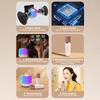 Karaoke Machine Mini Wireless Microphone and Speaker Set with 2 Microphone Home KTV Set LED Color