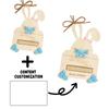 Personalized Easter Bunny Wallet, Creative Wooden Savings Gift