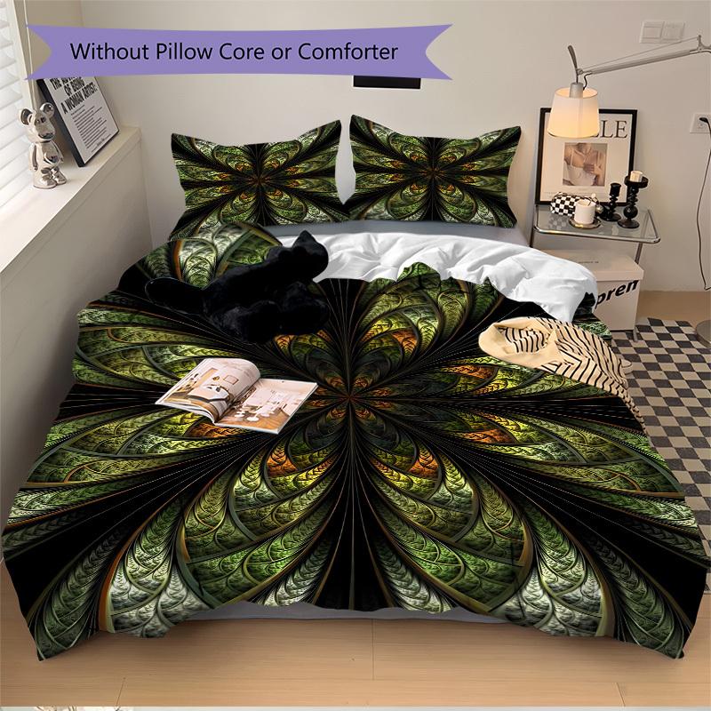 3pcs Abstract Pattern Duvet Cover Set, Cover For Bedroom Guest Room (1 Duvet Cover + 2 Pillowcase, Without Quilt), Yy250922133