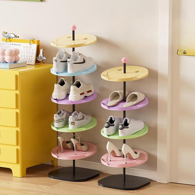 Multi-layer Shoe Rack Space-Saving Rainbow Shoe Organizer Standing Entryway Shoe Shelf for Dorm/Apartment Wardrobe Storage