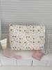Cross-Border Floral Yellow Corduroy Makeup Bag - Autumn Fresh Travel-Friendly Storage
