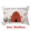 Nordic Farm Animal Cushions Cover Cock Cow Farmhouse Poster Pencil Drawing Cotton Linen Decorative Bed Sofa Pillow Cases Cojines