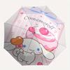 1pc Sanrio Cherry Cake Cinnamoroll Cartoon Umbrella, Portable 3-Fold Compact Umbrella, Suitable for Camping, Hiking and Travel, Ideal Easter Birthday