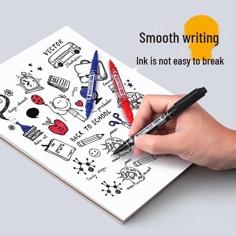 BAOKE Double-Tip Oil-Based Marker Pens
