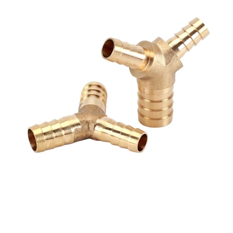 Gleichmäßiger Reduzierer 4 5 6 8 10 12 13 14 16 19 mm Schlauchtülle Y-förmig 3-Wege Messing Rohrfitting Verbinder Verteiler Kupplung Haus Garten