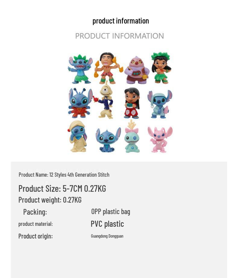 Stitch Figure Doll Blind Box - 12 Lilo & Stitch Models