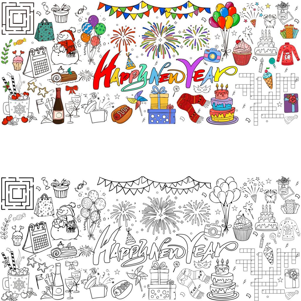 Coloring Poster 30 X 72 Inches Paper Coloring Tablecloth For Kids Large Coloring Activity Poster For Kids Home Party