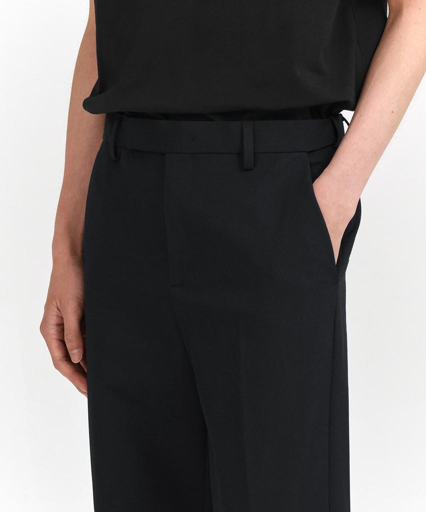 MUSINSA STANDARD Straight Hidden Banding Slacks [Black]