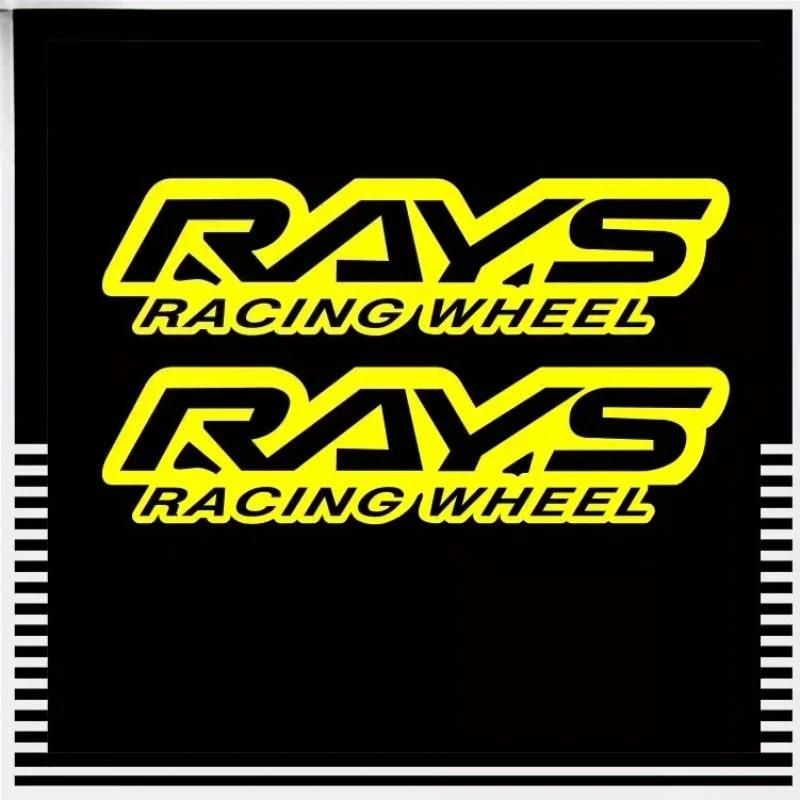 2Pcs/SET RAYS Racing Wheel Logo Stickers, Vinyl Decals for Car Laptop Phone Case, Stylish Tuning Decor & Enthusiast Gift