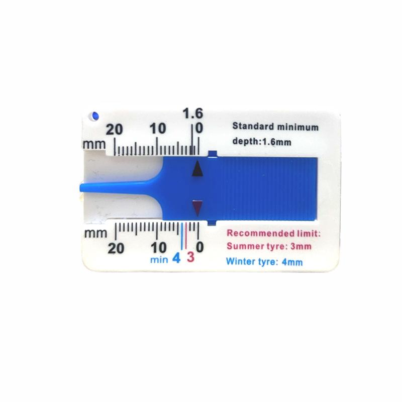 Mini Car Tire Depth Gauge 0-20mm Plastic Indicator Wheel Tread Depth Measuring Tool For Ensuring Safe Driving