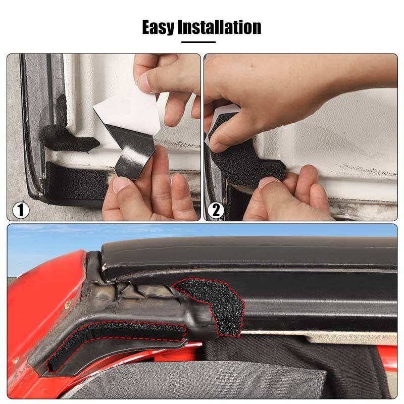 Kit de reparare a etanșării etanșării acoperișului mașinii pentru Jeep Wrangler JK 2007-2017 Kit de etanșare a etanșării intemperiilor din cauciuc cu top dur