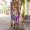 Women's Slip Dress Maxi Long Dress Flower Print Stitching Print Dress Spring & Summer Leisure Vacation
