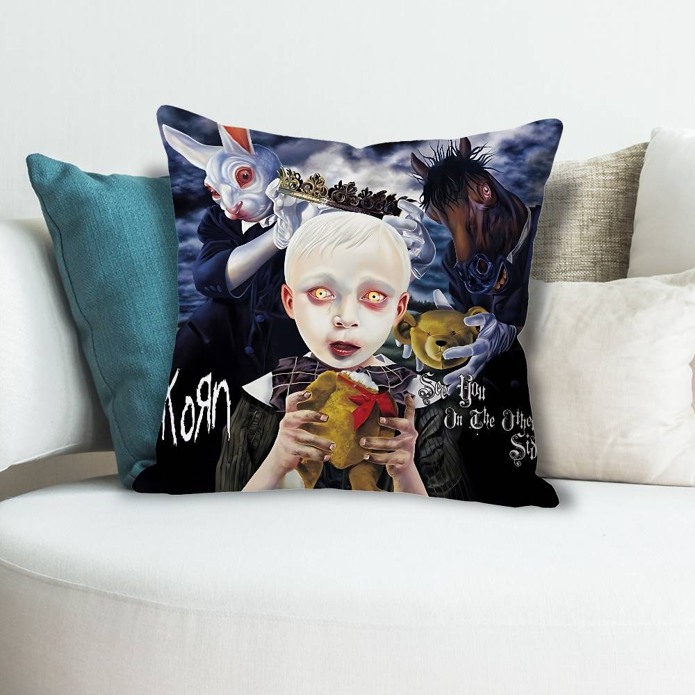 KKorn Band Requiem Pillow Cases for Bedroom Living Room Sofa Home Decor Polyester Cushion Cover with Zipper