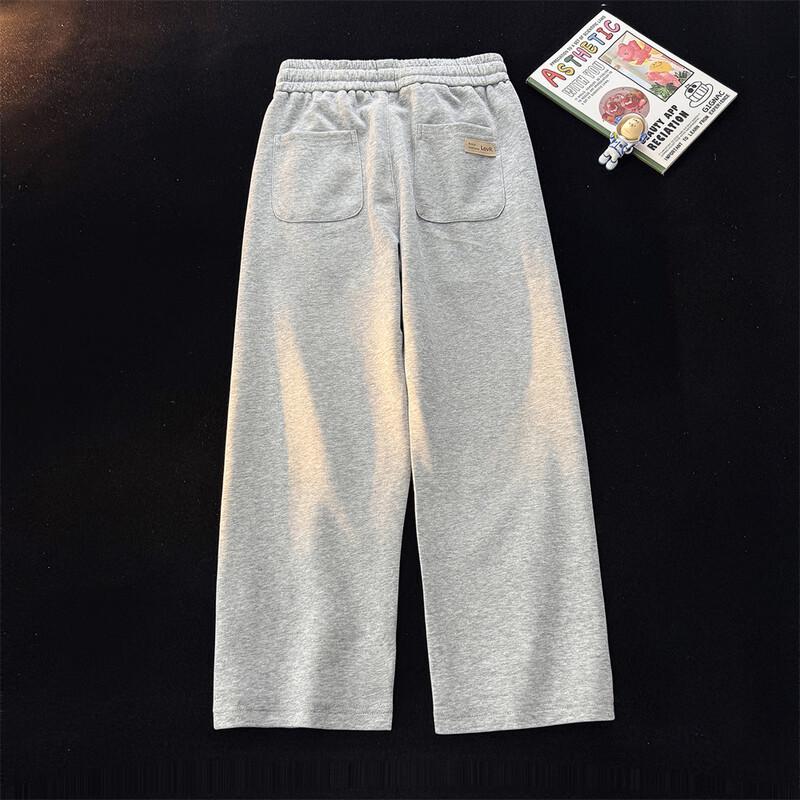 Men's Loose Wide-Leg Cotton Blend Sweatpants
