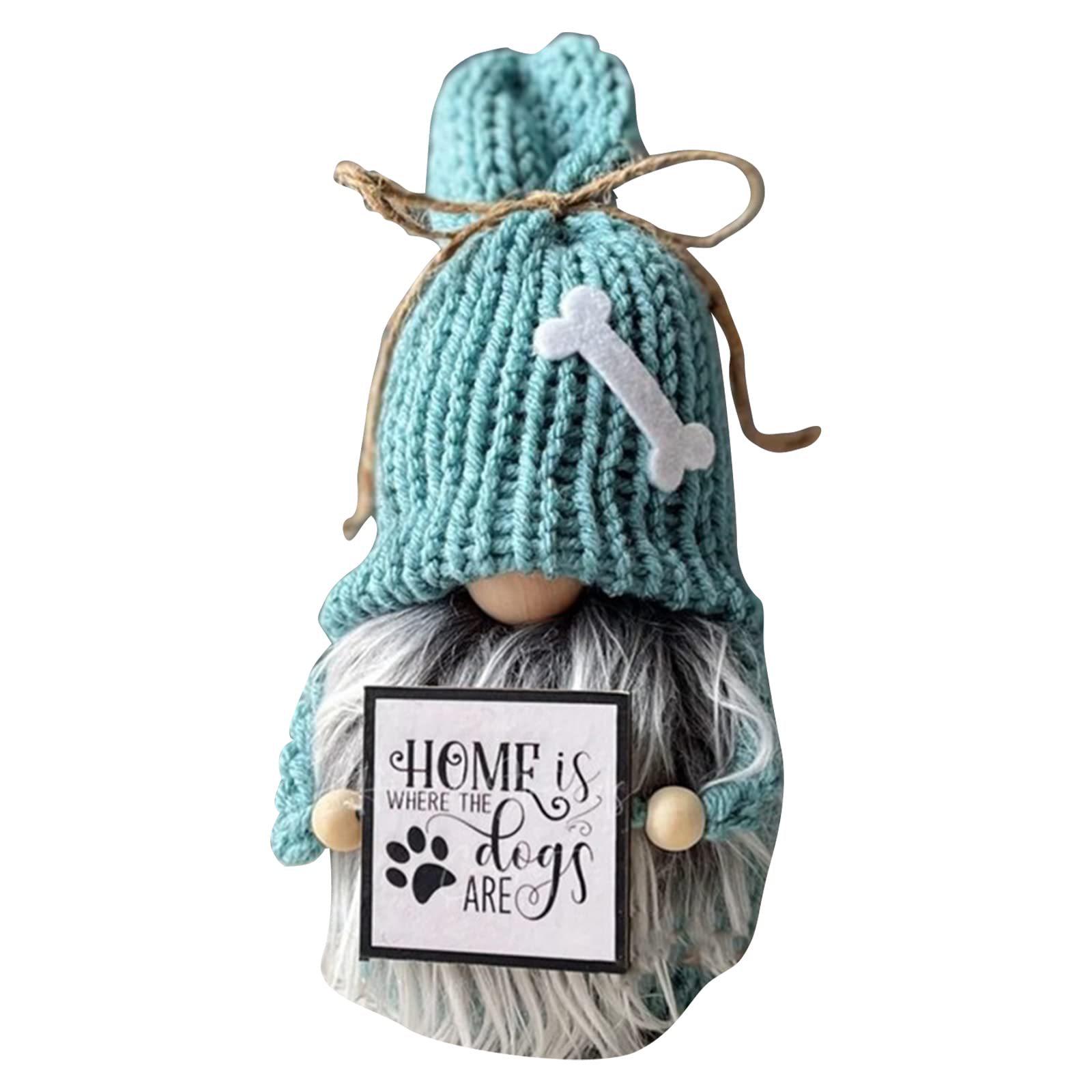 Rudolph Faceless Doll with Knitted Bone Fish Head Ornament