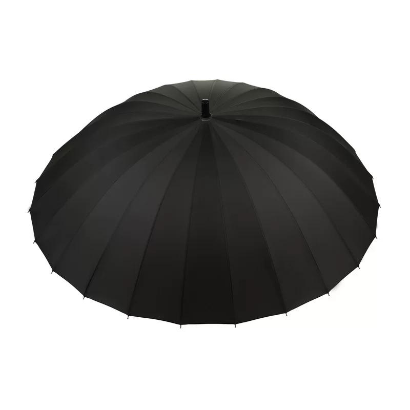 24-Rib Waterproof Umbrella with Curved Handle, Straight Pole, Impact-Resistant Fabric, Safety Umbrella, Automatic Promotional Umbrella, Rainbow