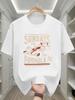 Unisex Mode Vielseitiges Kurzarm-T-Shirt Mit Sunday Racing Aufdruck Für Sommer Lässiges Dehnbares Rundhals-Oberteil