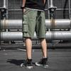 Herren Armygrüne Locker Sitzende Arbeitsshorts, Übergröße