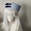 Y2K Black Leather Buckle Sailor Hat PU Vintage Beret New Cosplay Sailor Hat  Seaside Photos