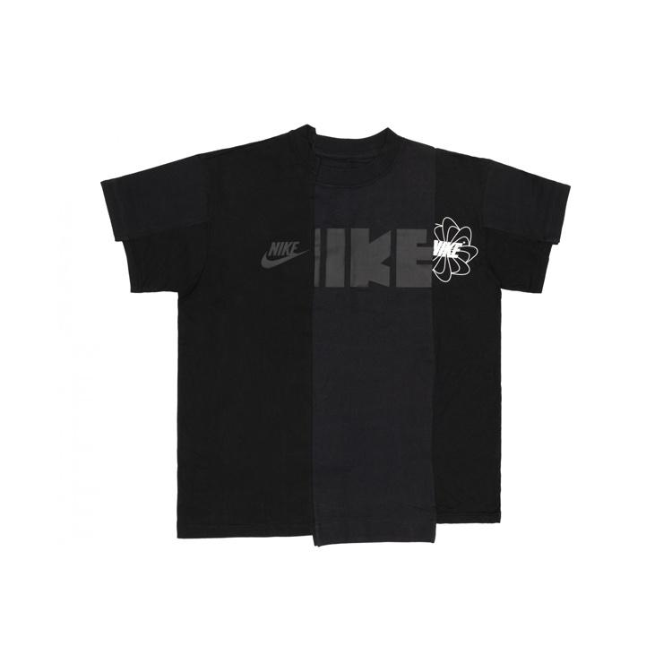 (WMNS) Nike x sacai NRG Splicing Logo T-Shirt  Black  Women s CD6311-010 XS