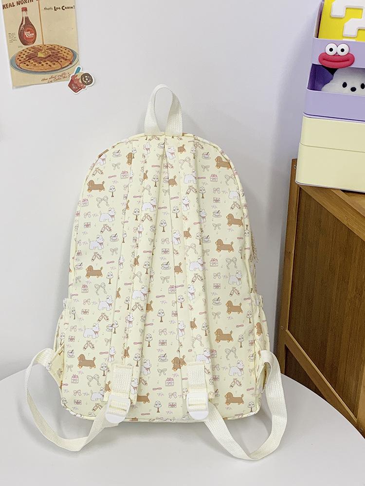 Versatile Floral Dachshund Backpack for Girls, Middle & College Students