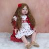 70 CM 3D Paint Skin Soft Silicone Reborn Baby Doll Toy Cloth Body Realistic Long Hair Princess Girl Toddler Dress Up Art Bebe