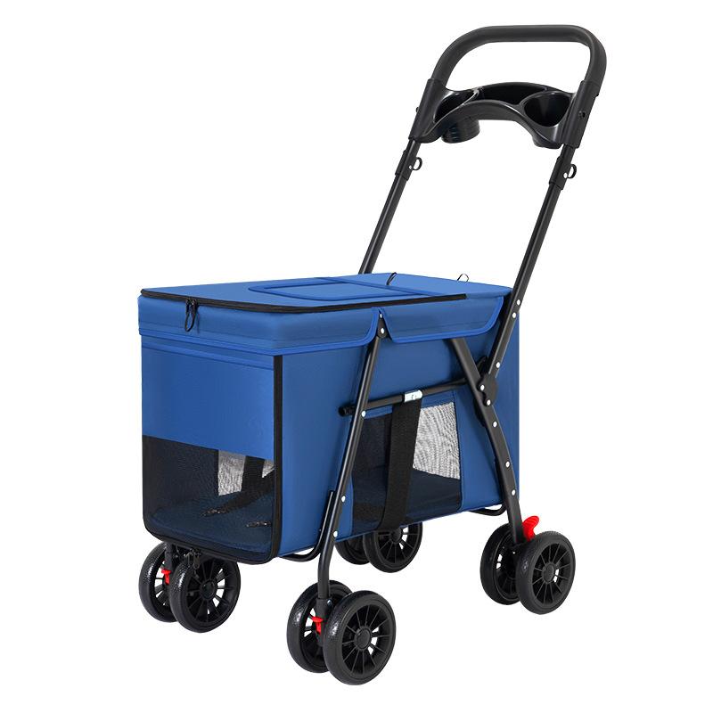 Multi-functional Pet Cart for Medium and Large Dogs Outdoor Travel Large Walking Dog Cart Portable and Foldable