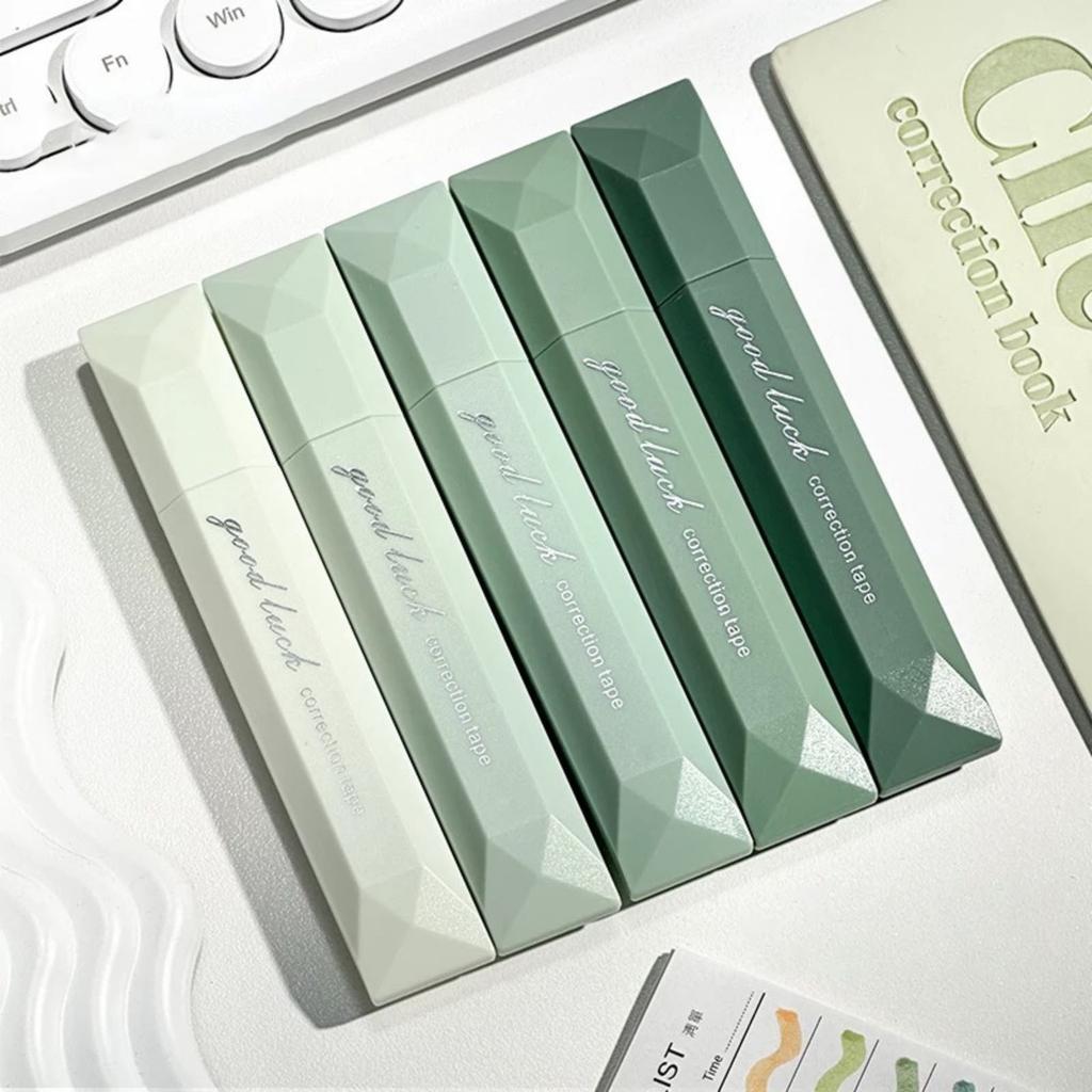 5pcs 360° Rotating Double-Sided Dot Glue Pen Tape, Large Capacity, Stationery, Traceless Adhesive For Scrapbooking, DIY Crafts, Back-to-School, Offic