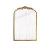 **European Light Luxury Carved Arched Bathroom Vanity Mirror**