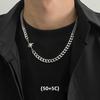 Hip Hop Double-layer Star Cross Necklace For Man Woman Titanium Steel Clavicle Chain Choker Punk Male Accessories