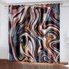Cheap Custome Abstract Art Colorful Lines 3D Printing Window Curtains for Living Room Kitchen Home Decor Drapes 2 Panels