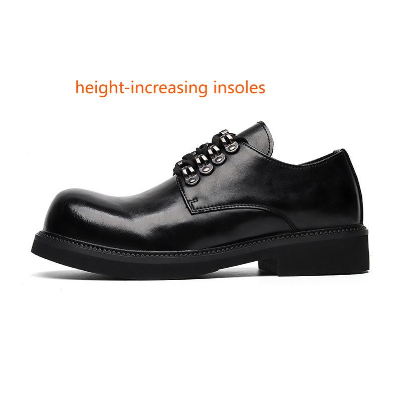 Fashion High Quality Fashionable Leather Shoes for Men New Thick Soled British Workwear Shoes Casual Trendy Shoe Luxury Wedding Shoes
