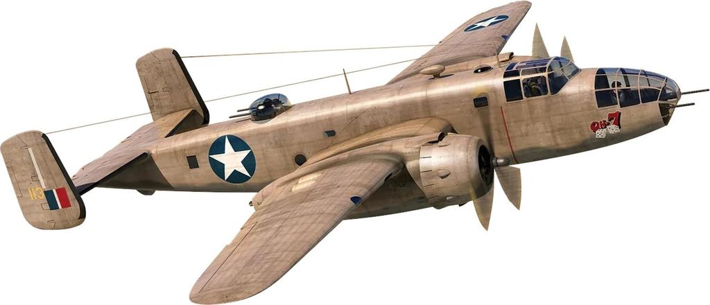 Airfix scale US North American Mitchell plastic model kit 1/72 B-25C/D X-6015A
