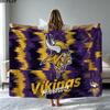 Minnesota Vikings Print Flanelovádeka Vysoká Kvalita Teplá Pohodlná Přikrývka pro Všechna Roční Období Perfektní jako Dárky Domácí Dekor