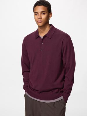 Japan Merino Strick Poloshirt Pullover